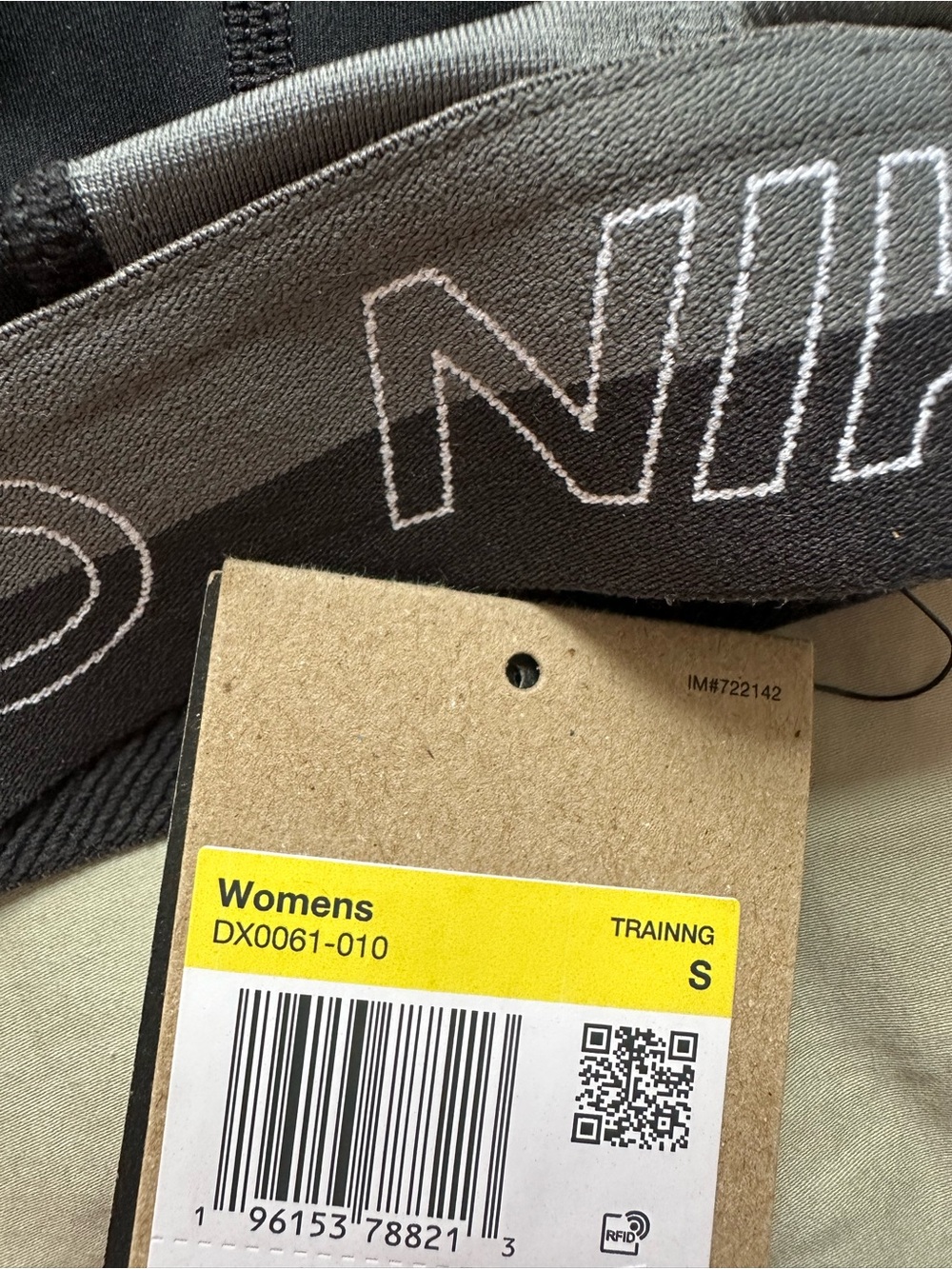 Nike Women's Black and Gray Training Crop Top - Picture 4 of 5